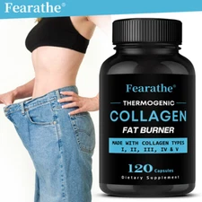 Thermogenic Collagen Fat Burner 30 To 120 Capsules Weight Loss Support