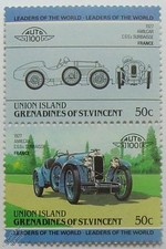 1927 AMILCAR CGSs Car Stamps (Leaders of the World / Auto 100)