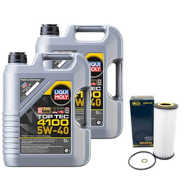 MotoröL Set Top Tec 4100 5W-40 10 Liter + ÖLfilter FüR BMW 7Er 745D E65 E66 E67-image