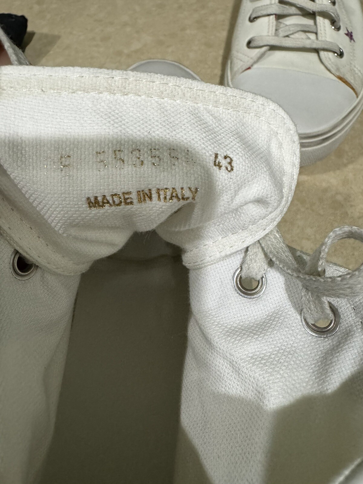 Sneakers alte SAINT LAURENT BEDFORD SOLARIS STAR TELA EUR 43 All Star YSL