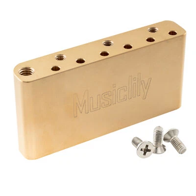 Musiclily Ultra 36mm Brass Tremolo Block For Indonesia Squier SQ 52.5mm Bridge