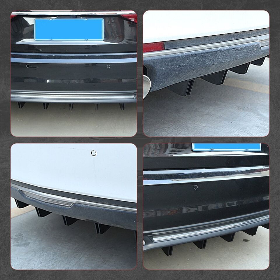KEEPDSGN Black Rear Bumper Spoiler Diffuser Lip For Subaru Legacy GT / WRX / STI - Universal Fit
