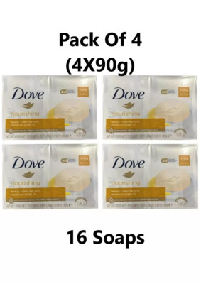 4 x Dove Nourishing Beauty Cream Bar Soap 4 x 90g (16 Seifen)