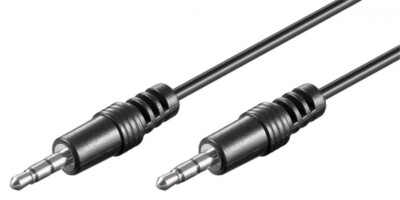 Audio Verbindungskabel AUX, 3,5 mm, Stereo, schwarz, 0,6 m