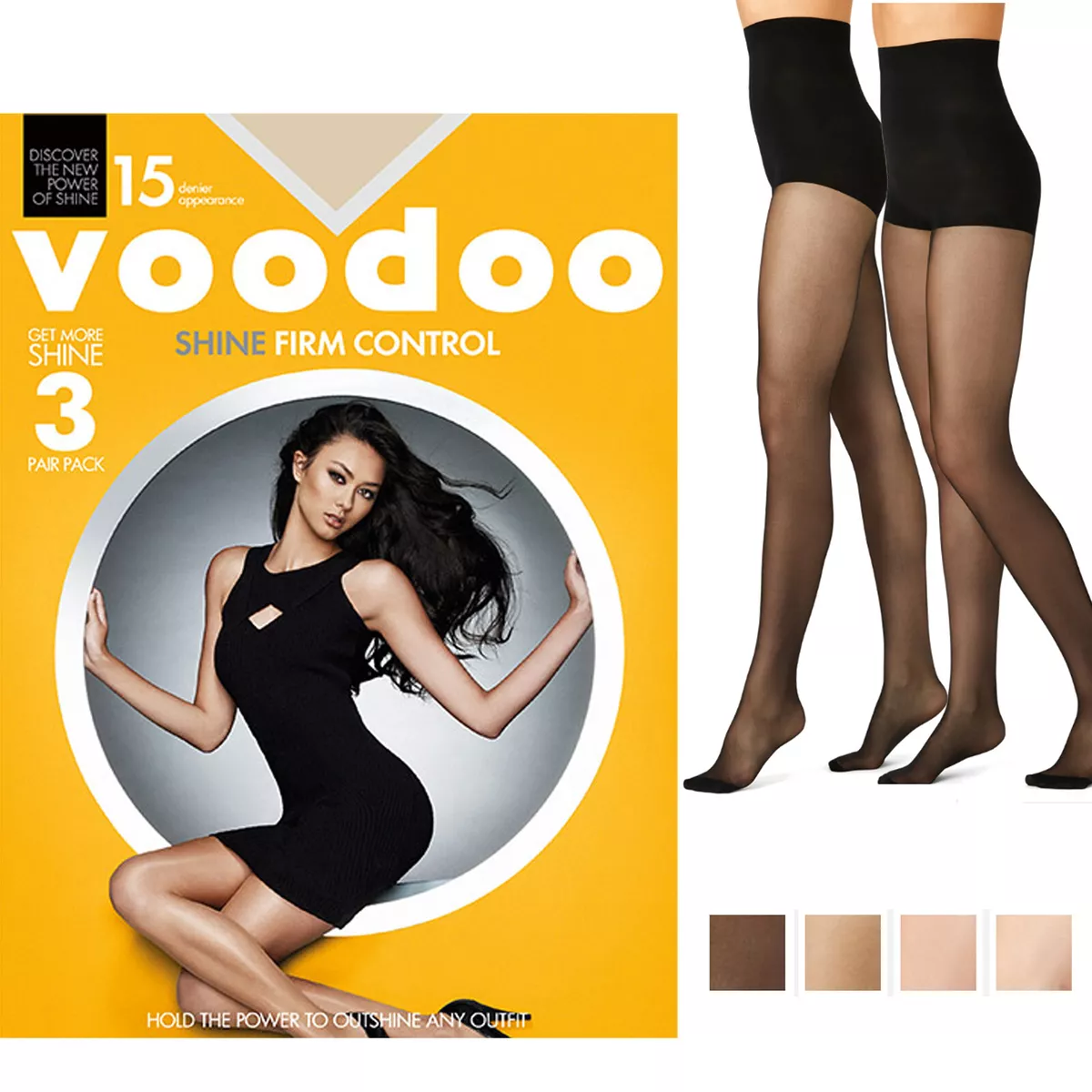 Voodoo Shine Firm Control Sheers 15 Denier Stockings Pantyhose