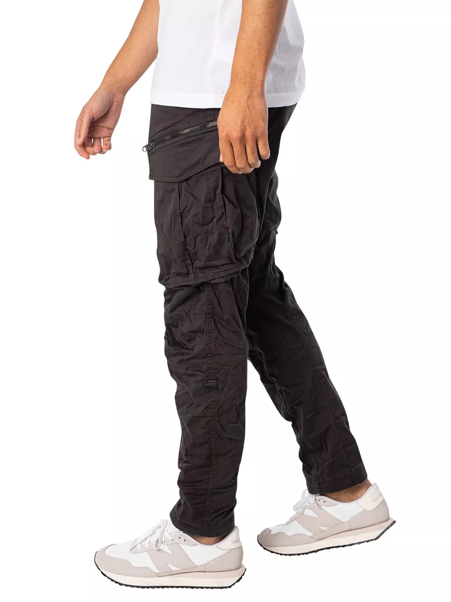 G-Star RAW Men's Rovic Zip 3D Straight Tapered Cargos, Grey