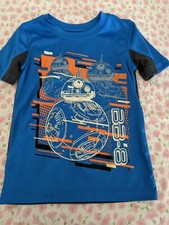 Star Wars Boys Sz. 4 Blue  Gray Tee. Cute, great shape