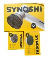 Synoshi Electric Spin Scrubber + 2 Additional Heads - Rechargeable, Cordless