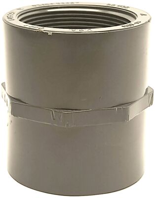 LASCO 9830-020SR Reinforced CPVC Schedule 80 Coupling, 2'' FPT Thread