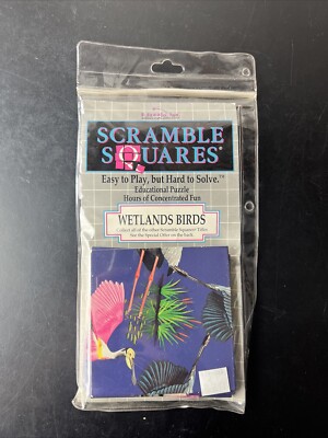 B-Dazzle Scramble Squares Wetland Birds 9 pc Puzzle 12x12'' (1999)