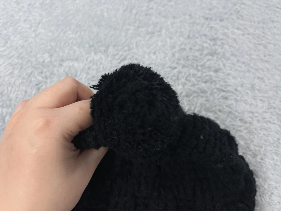 Dakine Beanie Toque Mujer Talla Única Negro Cesta Tejido Acrílico Oreja Solapa Pom Foto 4 de 4