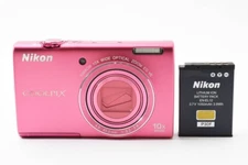 【Used】Nikon Coolpix S6200 Pink 16MP Digital Camera 10x Optical Zoom JAPAN
