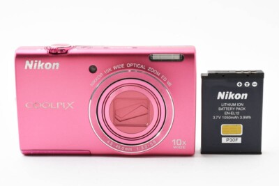 Used】Nikon Coolpix S6200 Pink 16MP Digital Camera 10x