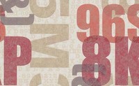 Moderne Buchstaben Vlies Tapete Erismann 6963-06 Beige Rotbraun Grau Orange