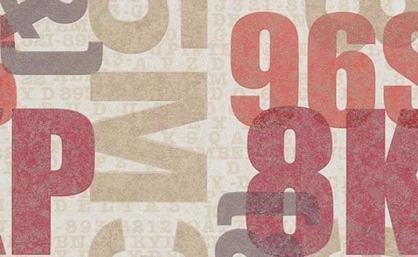 Moderne Buchstaben Vlies Tapete Erismann 6963-06 Beige Rotbraun Grau Orange-image