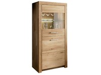 Highboard III Vitrine Eicheschrank Regal Kamilla Wildeiche Massiv GeöLt B65 H141