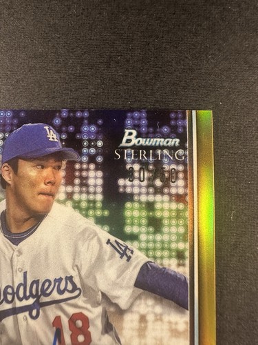 2024 Bowman Sterling Auto Gold RA-YY Yoshinobu Yamamoto 30/50 Dodgers ๐ - Picture 2 of 3