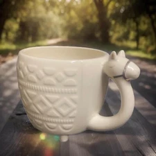 Target OPAL HOUSE Mug Camel Handle Ceramic Coffee Tea Cup LLama Gold Accents