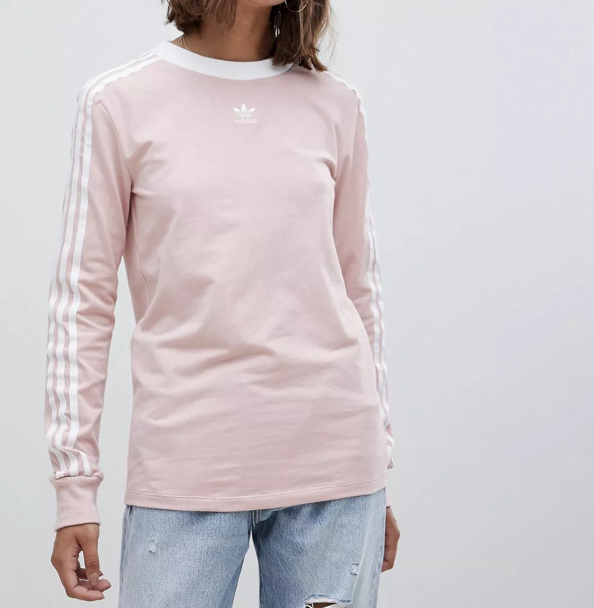 Long sleeve pink adidas best sale shirt