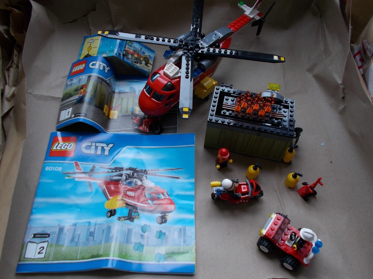 LEGO FIRE RESPONSE UNIT SETS 60108 4938 FIRE 4X4 HELICOPTER M'BIKE GREAT  CITY