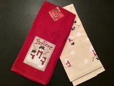 Kohl’s Believe Snowmen Christmas Kitchen Towels Set of 2