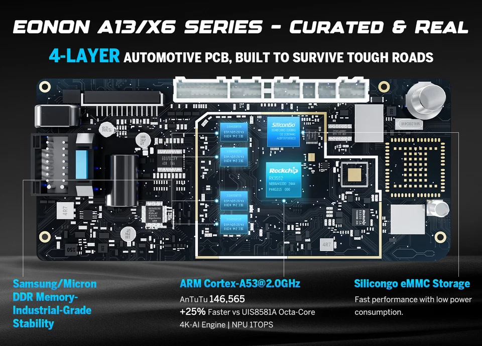 UA13 Plus Android 13 10.1" IPS Double 2DIN Car Stereo FM Radio GPS Navi DAB+ OBD - Image 2 of 4