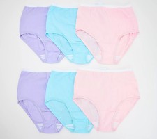 Breezies Set of 6 Original Cotton Brief Panties Pastel Pack 13 New