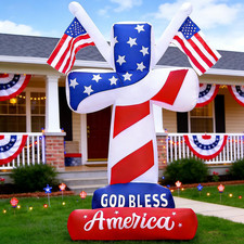 6FT Patriotic Independence Day 4Th of July Memorial Day Inflatable Outdoor Decor