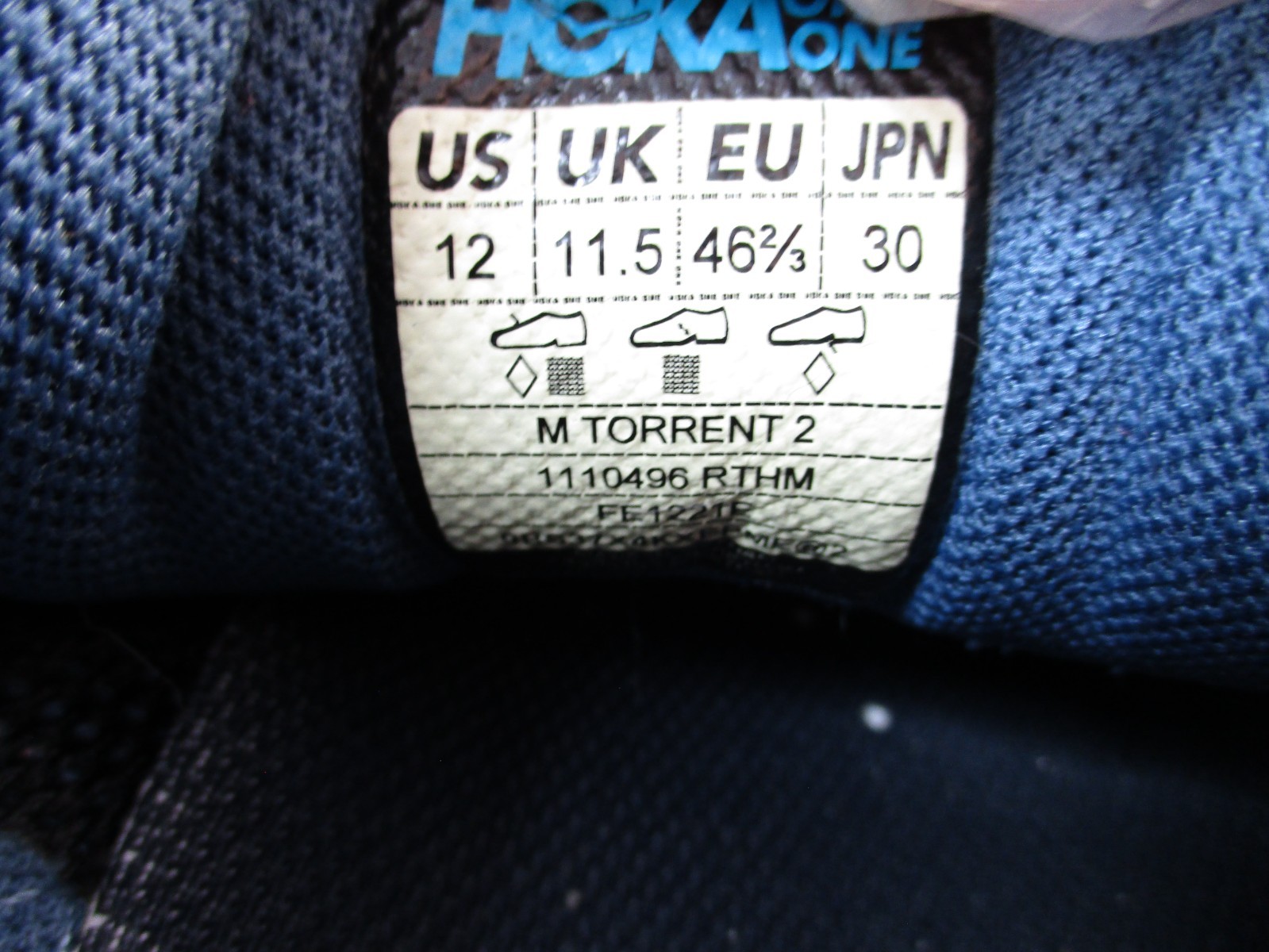 Hoka One One Torrent 2 Shoes Mens 12 Blue Trail Running thumbnail 13