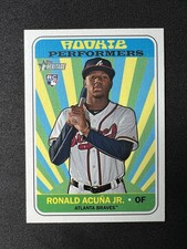 2018 Topps Hertiage Ronald Acuna Jr. Rookie Card Performers RC #RP-RA Braves. rookie card picture