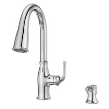 Pfister Rosslyn Kitchen Faucet with Pull Down Sprayer and Soap Dispenser, Single