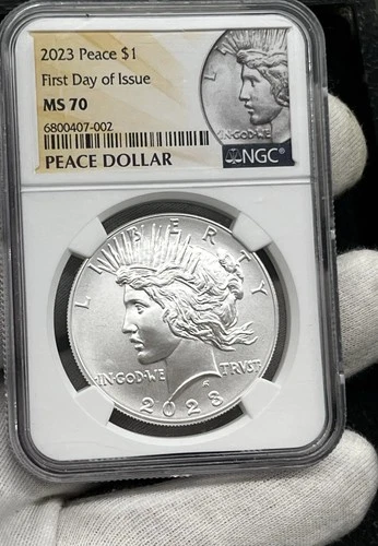 2023 Peace Dollar NGC MS 70 First Day of Issue (FDOI) - .999 Fine Silver