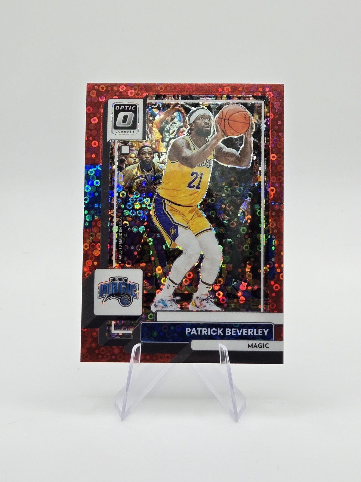 Patrick Beverley 2022-23 Donruss Optic Fast Break Red SP #/75 #107