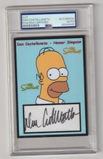 Dan Castellaneta Signed Cut Custom Photo Display PSA/DNA Slabbed Homer Simpson