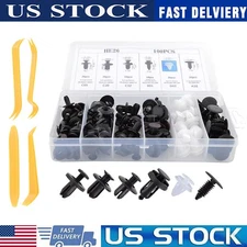 100pcs Bumper Clips Auto Car Hole Plastic Rivets Fastener Fender Push Pin