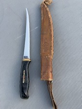 Vintage Fiskars Normark Stainless Steel Fillet Knife With Sheath