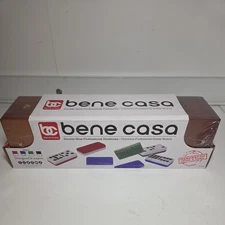 Bene Casa - blue Double Nine High Gloss Dominoes Set - Includes 55 Dominoes