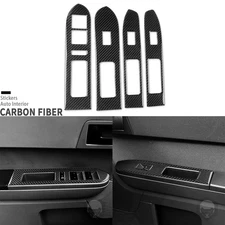 Real Carbon Fiber Interior Window Lift Switch Panel Cover For Ford Escape 08-12