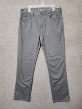 Banana Republic Traveler Pants Mens 34x32 Gray Slim Fit Stretch