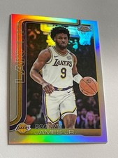 2025-26 Topps Chrome Bronny James Jr. #182 Refractor Los Angeles Lakers