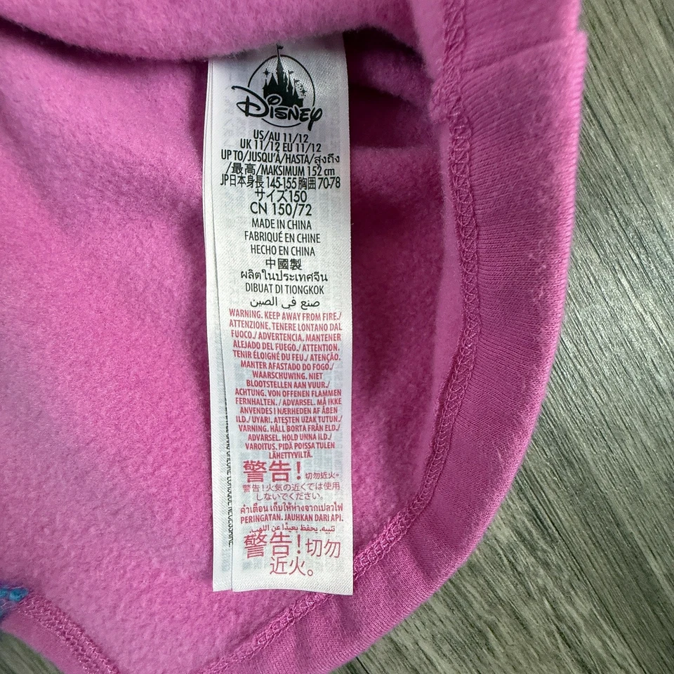 Moletom com capuz princesa Disney rosa azul dividido Aladdin Belle Tiana Cinderela 11/12 - Imagem 3 de 4