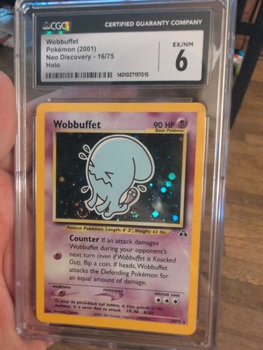 Wobbuffet Pokemon 2001 Neo Discovery 16/75 Holo 