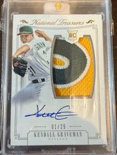 2015 Panini National Treasures - RC Material Signatures  1/25  Kendall Graveman