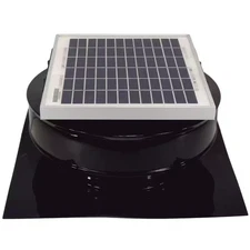 365 CFM Black Powder Coated 5-Watt Solar Powered Roof Mounted Exhaust Attic Fan