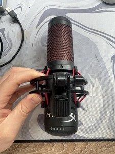 HyperX QuadCast USB Condenser Microphone Black/Red Mute Button MIC + Cable