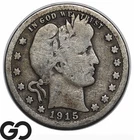1915-S Barber Quarter, Full Rims