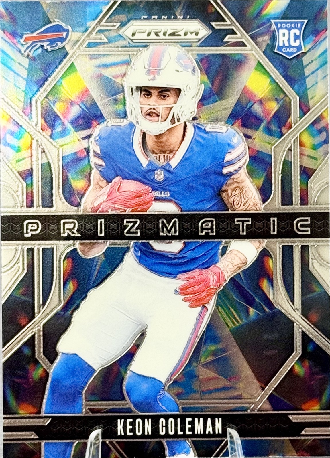 2024 Panini Prizm KEON COLEMAN (RC) #15 Prizmatic Buffalo Bills ROOKIE