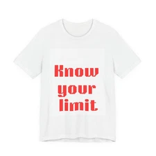 Know Your Limit tee | Red Block Letter Typography