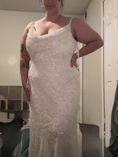 wedding dress size 16, floor length, brand new, ivory/white