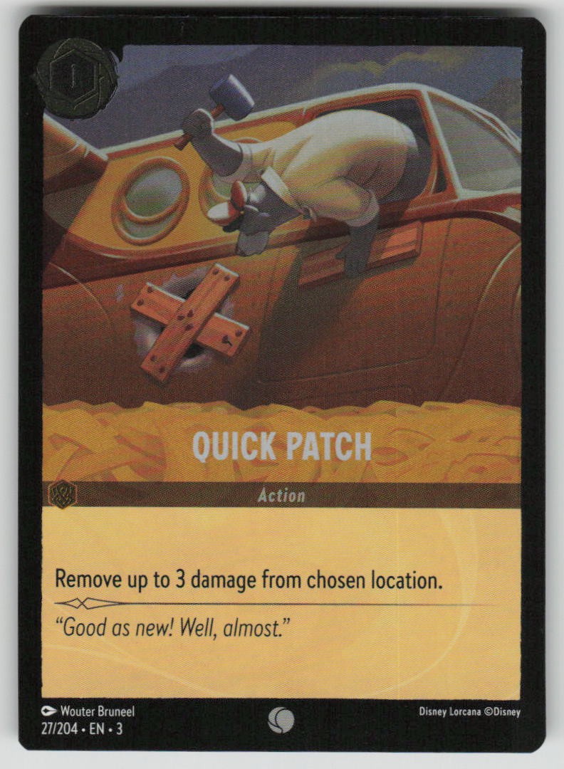 Quick Patch Cold Foil Common Into the Inklands 27/204 Lorcana NM